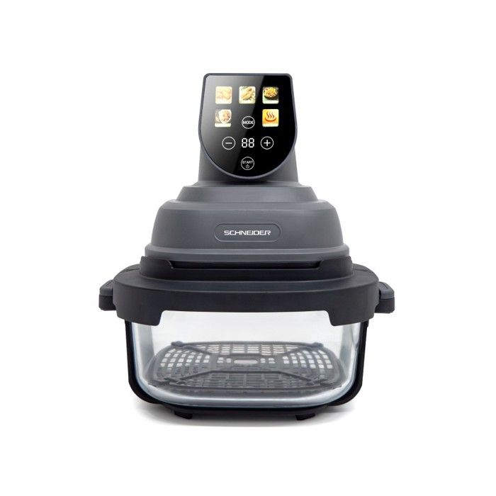 Schneider Crispi Or Friteuse à Air Panoramique 2 Bacs Verre - vue 3