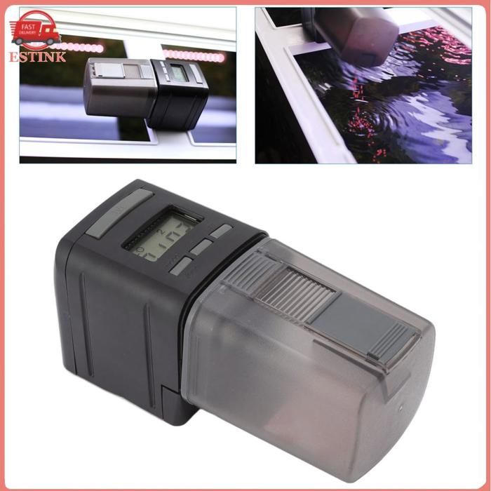 ESTINK mangeoire automatique pour poissons daquarium Mangeoire Automatique pour Aquarium avec Mode animalerie distributeur
