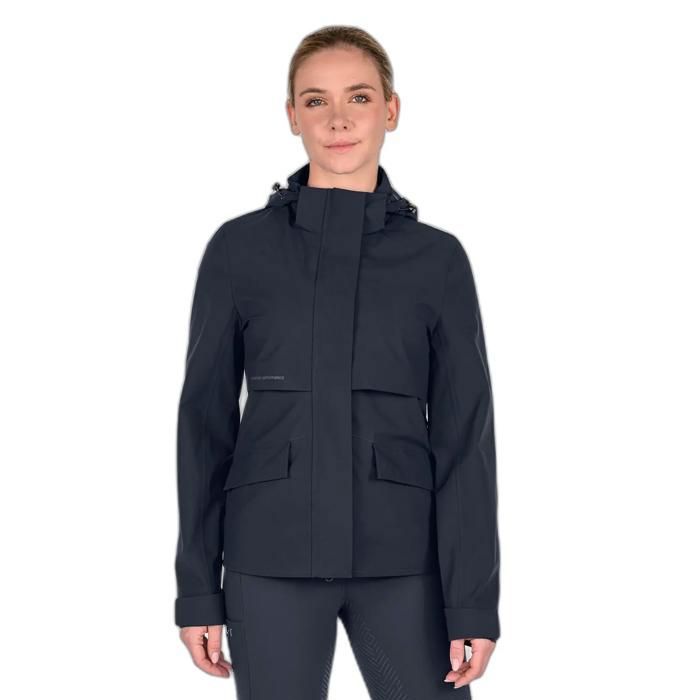 Veste imperméable équitation femme ELT Performance - bleu profond
