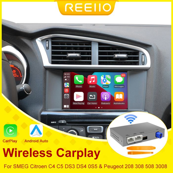 Wireless Carplay and Android Auto module for Peugeot 208 308 508 3008 C4 DS3 DS4 DS5 SMEG System Mirror Link Multimedi