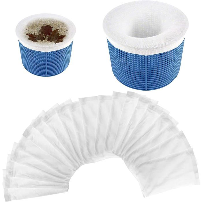 Chaussette Filtre Piscine Chaussettes de Skimmer de Piscine 20 Pièces Pool Skimmer Socks pour Attraper Les Feuilles darbre