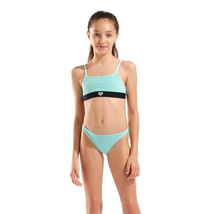 Maillot de bain 2 pièces bande élastique fille Arena - water