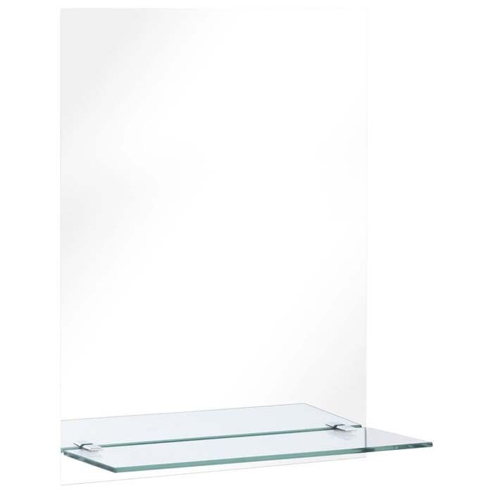 EASYLIFE Miroir mural avec étagère 30x50 cm Verre trempé VIDAXL Cadre stable LL11305