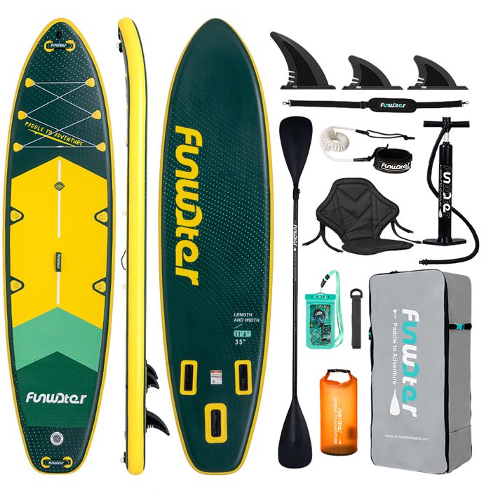 Stand-up paddle gonflable Funwater SUPFW43A 350 x90 x 15 cm capacité de charge de 205 kg