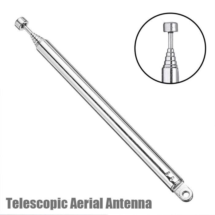Antena Telescópica De 55 Cm Para Radio/TV/DAB/AM - 7 Secciones, Genérica, Mejora La Recepción En Casa O Coche