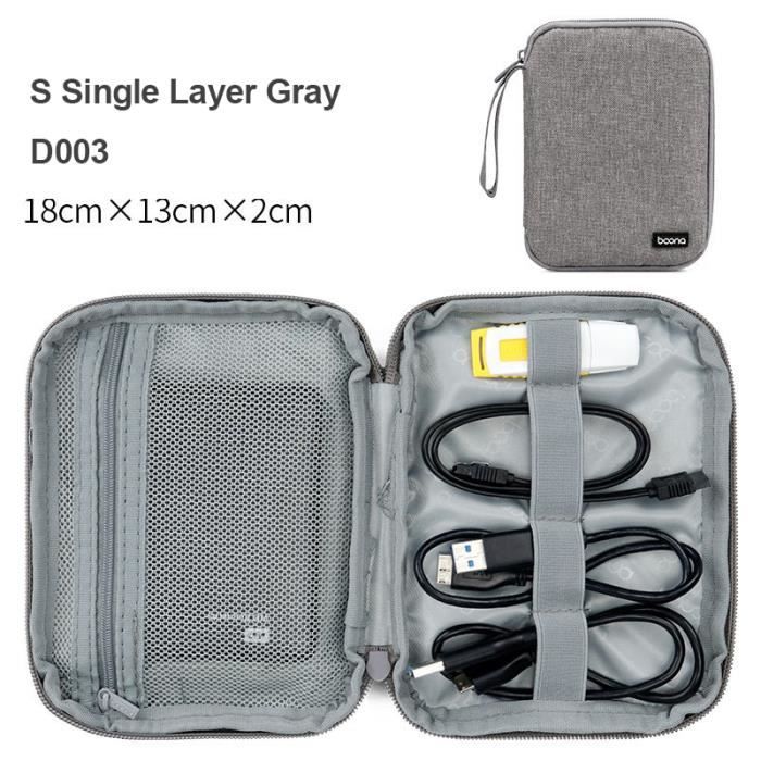 Sac De Rangement Pour Câbles & Accessoires Électroniques - Double Couche, Organisation Facile