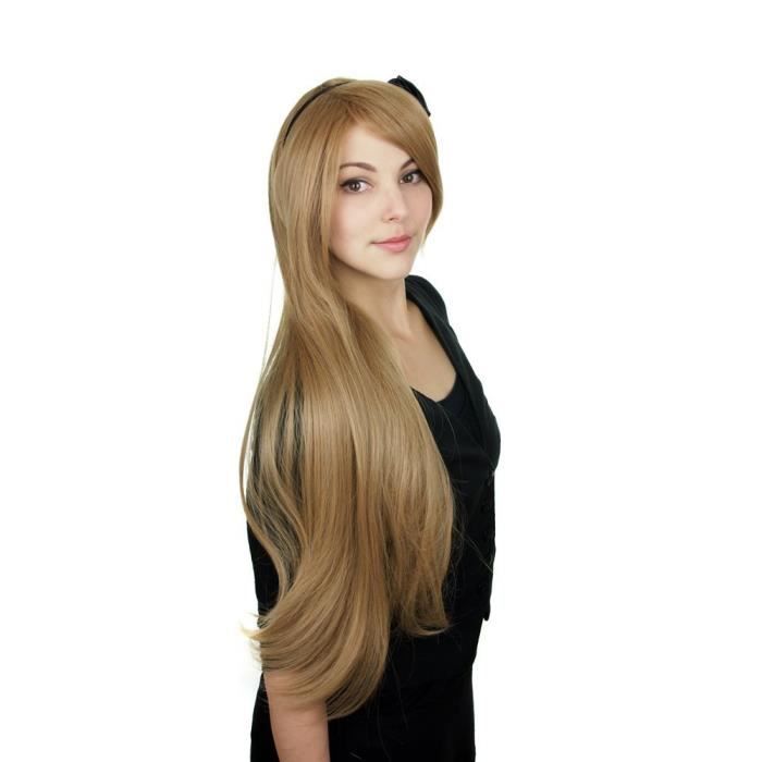 Extra Long Voluminous Wig Straight Hair With Long Bangs For