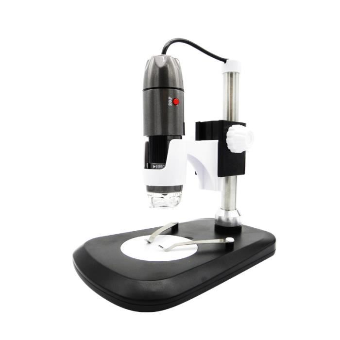 Microscope électronique 3 en 1 1080P3 millions de fois d’entretien industriel avec support argenté. 