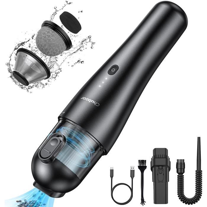 Zabatoco Ini Aspirateur à Ain Sans Fil, 7000Pa Aspirateur Voiture Puissant Portable Aspirateur