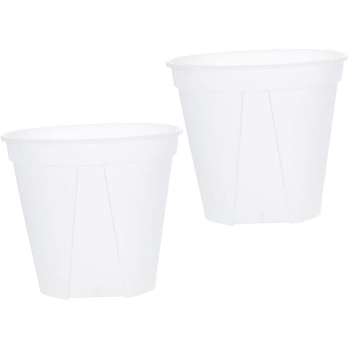 Lot De 5 Pots à Orchidées Transparents Avec Soucoupes – Plastique Résistant – Drainage Optimal – Diamètres 11 à 17 Cm