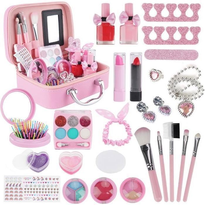 Maquillage Enfant Jouet Coffret Maquillage Enfant Fille Cadeau pour  Princesse Kit de Maquillage Lavables Trousse Maquillage Enfant - Cdiscount  Jeux - Jouets