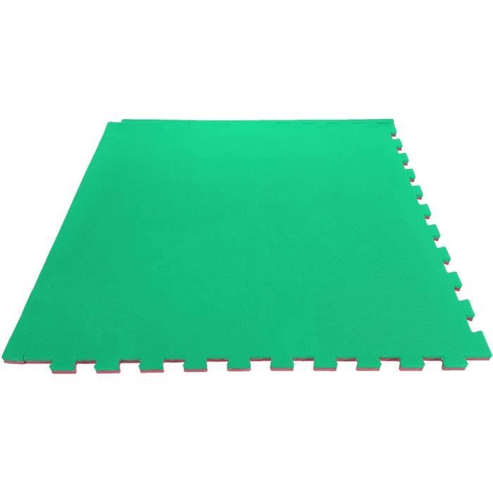 Lot De 16 Tapis De Sport EVA 60x60 Cm, Anti-bruit Et Protection Sol, Vert, Total 6 M²