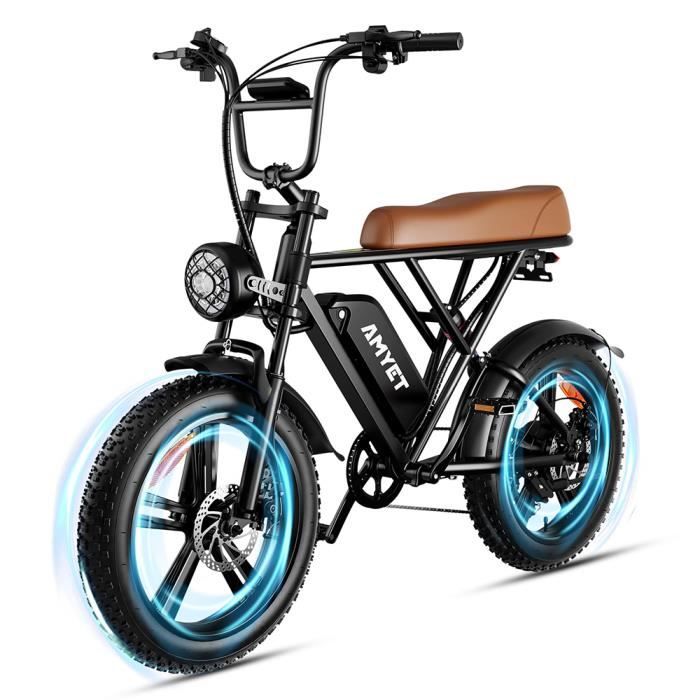 Vélo électrique AMYET G60 Moteur 1000W Batterie 48V 25AH -7 vitesses - Tout suspendu - Autonomie 120km - Pneus tout-terrain 20*4