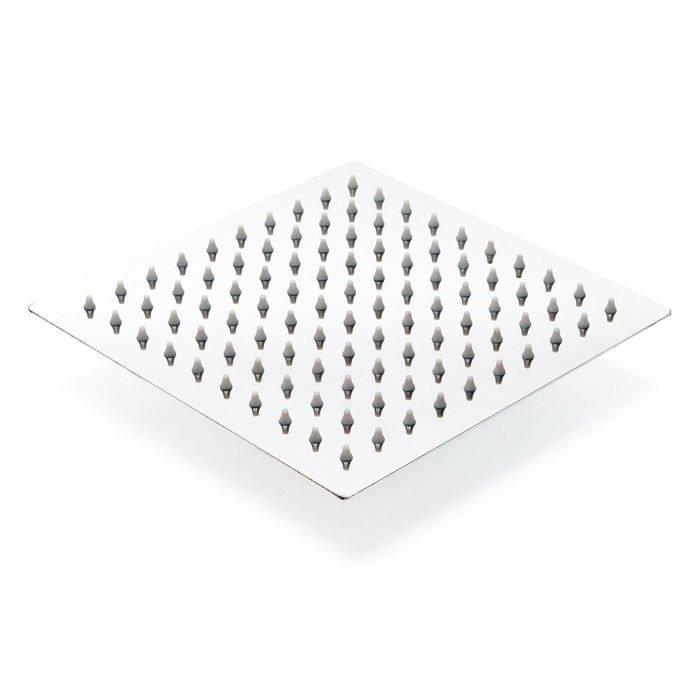 Pommeau De Douche Carré LED 40x40cm - Changement De Couleur Selon Température | Douchette Plafond Ultra Plate - 8
