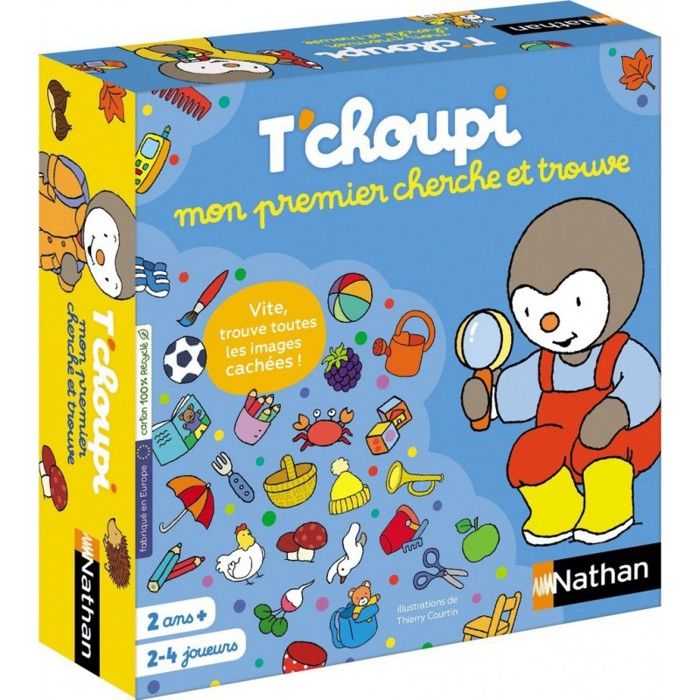 Jeu de Plateau Nathan T'Choupi Mon Premier Cherche et Trouve 1130600189nathan – Observation et Rapidité dès 2 Ans - vue 4