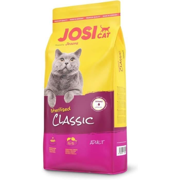Croquettes pour chat - JOSERA - JosiCat Sterilised Classic - 10 kg - Aliment complet - Stérilisé Croquettes pour chat - JOSERA - JosiCat Sterilised Classic - 10 kg - Aliment complet - Stérilisé