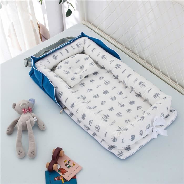 Lit Bebe Portable En Coton Reducteur De Lit Pliable Nid Pour Nouveau Ne Nourrisson De Voyage Lavable Berceau 0 2 Ans Couronne Vinta Cdiscount Puericulture Eveil Bebe