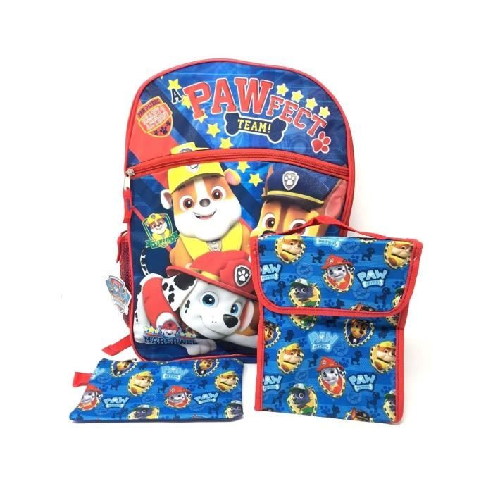 Gourde Et Sac Assorti Boîte à Déjeuner Isotherme Paw Patrol Skye - Sac Réutilisable Pour École/Crèche, Enfants Garçons Et Filles - Bleu