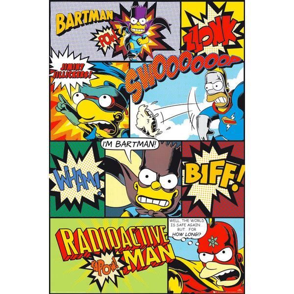 Affiche des personnages des simpsons Banque de photographies et d