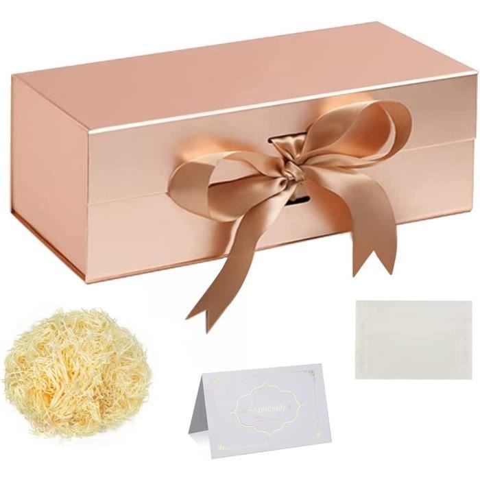 Coffret Cadeau Noir Avec Ruban Satin