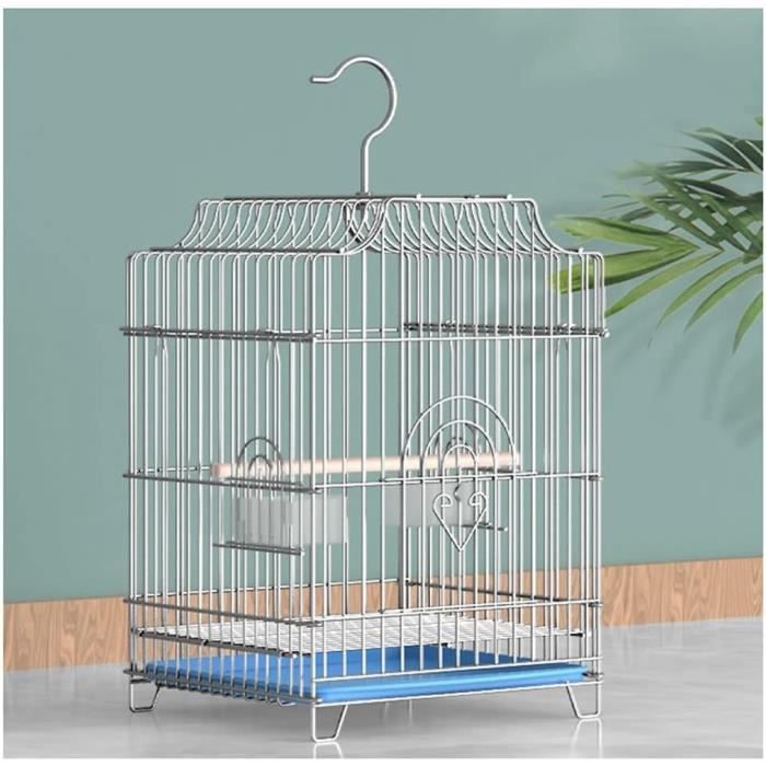 Cages Kennels Cage à Oiseaux Carrée En Acier Inoxydable Pour Perroquet