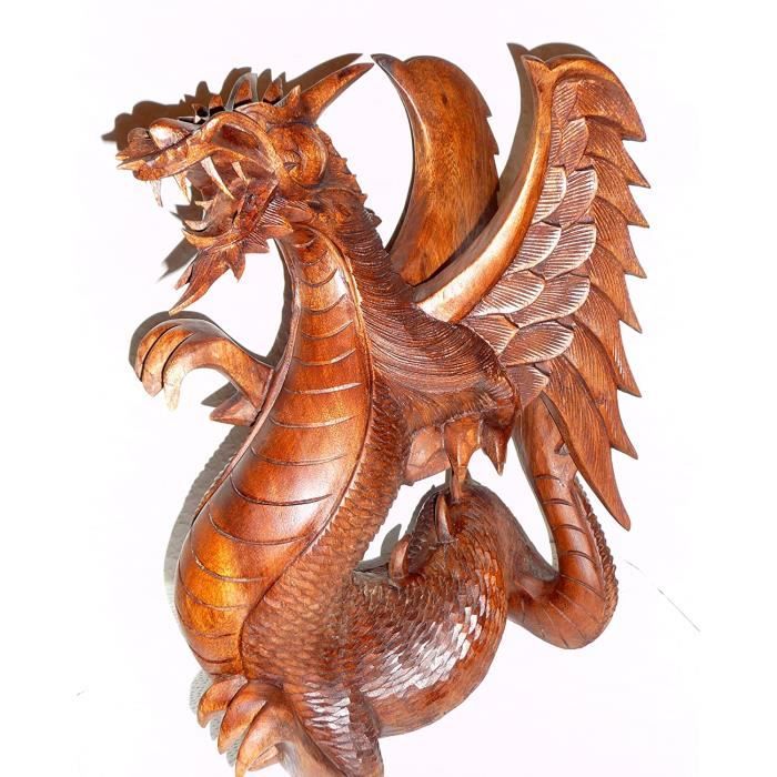 Grande statue de dragon chinois en bronze pour jardin extérieurYouFine