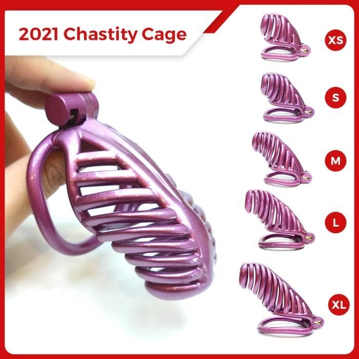Cage De Chasteté Pour Hommes Avec Anneau De Rétention - Verrouillable - Bondage SM - Neuf