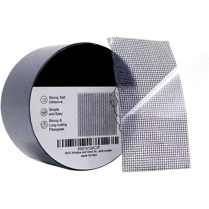 Patch de réparation d'écran en fibre de verre,Kit de réparation d'écran de fenêtre et de porte,autocollants de réparation d'écran,Film en maille étanche 