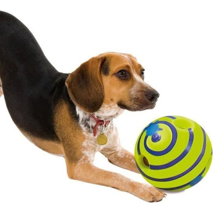 Meilleurs prix pour Boule Chien Chat Wobble Wag Giggle Jouet À Mâcher Jouet Pour Animal Domestique diamètre 155mm Vert