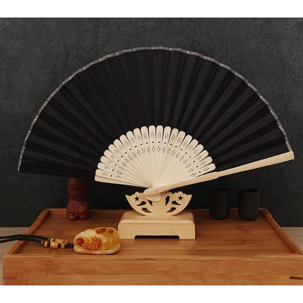 Ruimou Lot De 10 Éventails Pliants En Bambou 21 Cm - Blanc Pour Loisirs Créatifs, Mariage Et Décoration