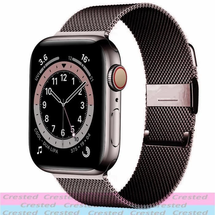 Bracelet boucle milanaise pour apple watch série 6 5 4 3 se, maille  métallique i bracelet de montre apple Watcafé - Cdiscount Téléphonie