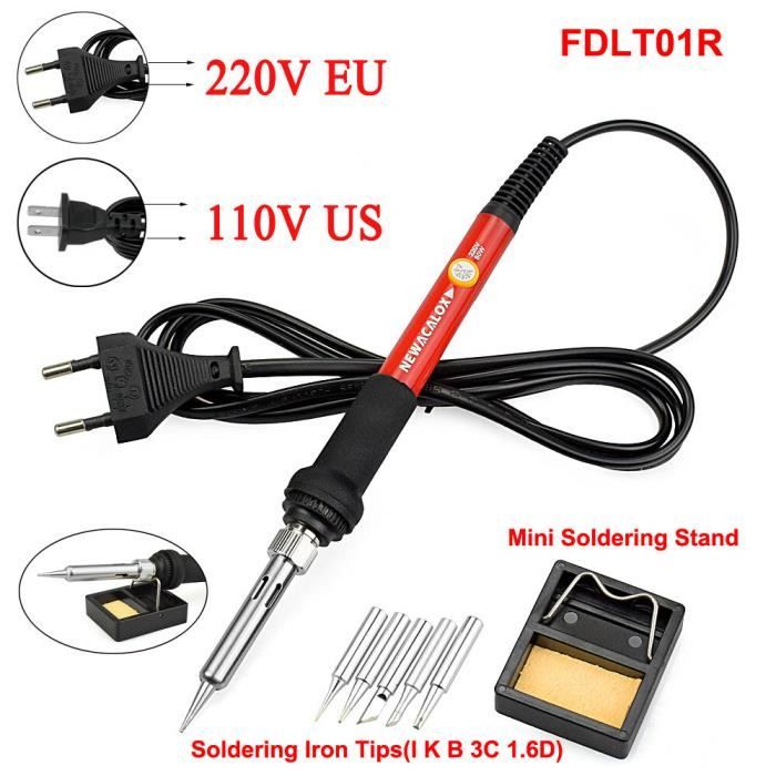 Kit Fer à Souder 60W Réglable - Pistolet électrique Avec Fil à Souder - 110V