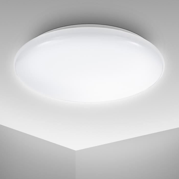 plafonnier led éclairage luminaire plafond 28cm 12w plafonnier design salon 230v blanc
