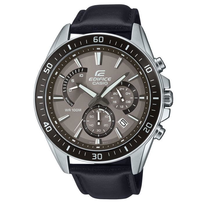 Montre - CASIO - EFR-552L-5AVUEF - Chronographe - Cuir Noir - Etanche 10 Atm