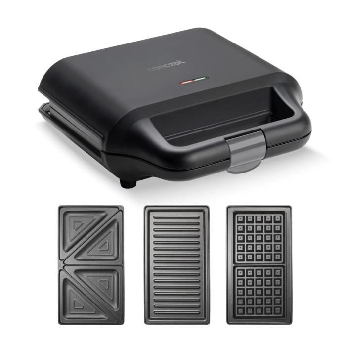 Appareil à Gaufrier sandwich et grille-pain 3 en 1