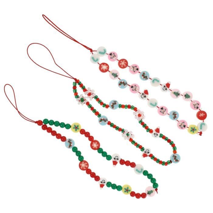Sangle Neckphone Décorative Chaîne Téléphone Portable DONOONIS - Sangle Colorée 120cm Avec Perles Pour Étui Pendentif Telephone Portable