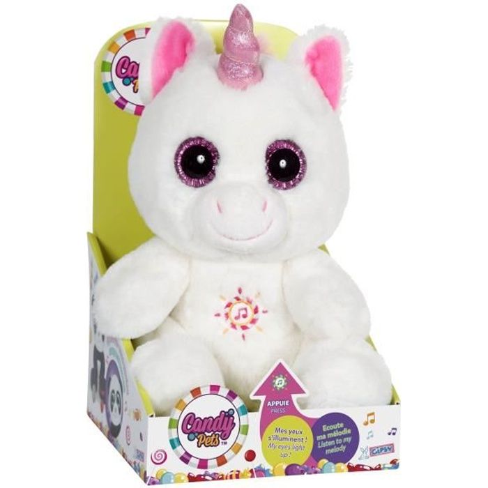 peluche licorne lumineuse lica bella