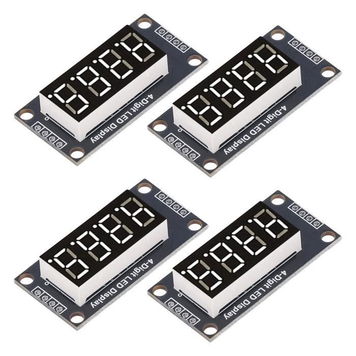 4 Modules Affichage Digital TM1637 0.36 Pouces - Pour Arduino Et DIY Électronique