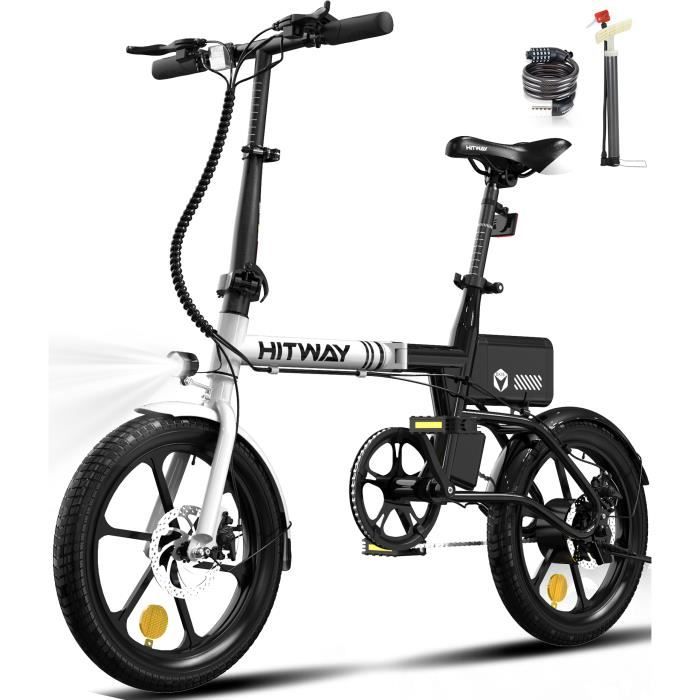 Vélo électrique pliable HITWAY 16”E-Bike 250W avec batterie amovible 36V 6,0Ah
