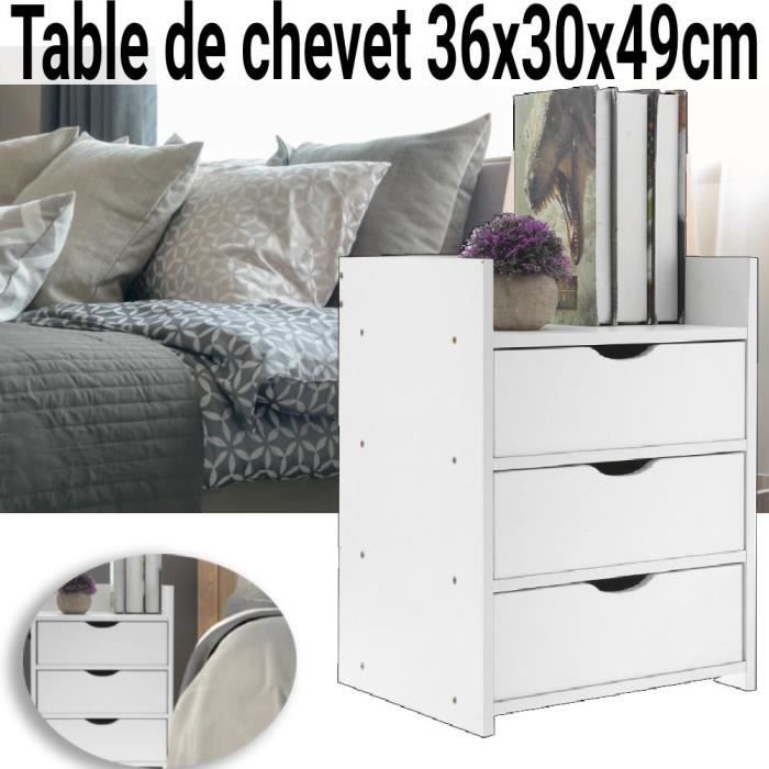 Table de chevet 3 tiroirs Azurita - Décoration et Design | Lúzete