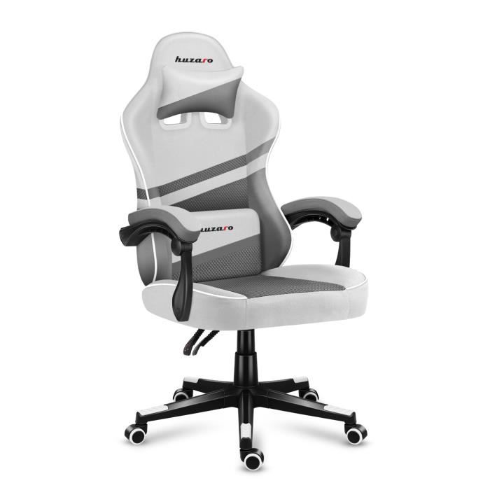 Chaise Gaming HUZARO FORCE 4.4 Tissu Ergonomique Réglable Pivotant