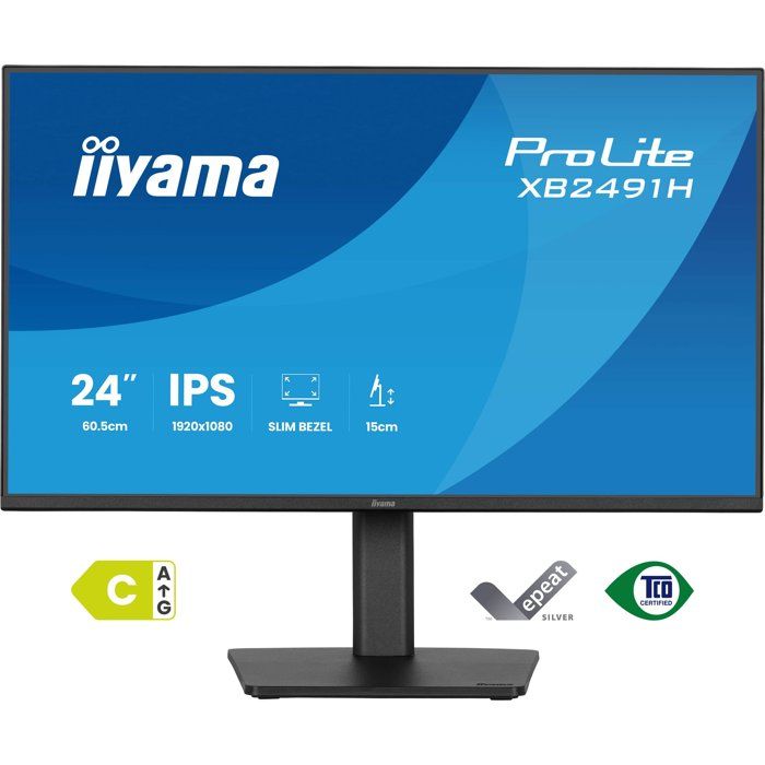 Ecran PC - IIYAMA - 238 - Full HD - 120Hz - IPS - 1ms  - Ajustable en hauteur - PROLITE XB2491H-B1