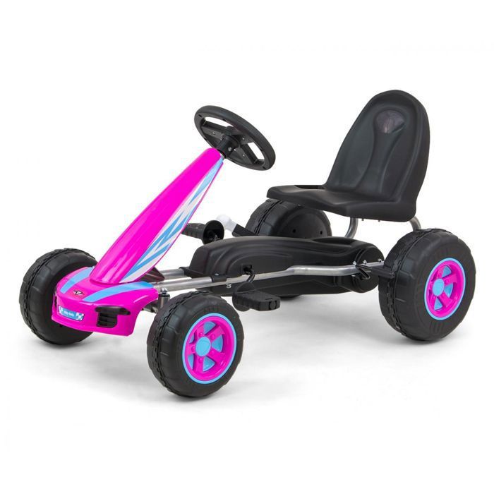 Kart à pédales Viper - couleur Rose - MILLY MALLY - Acier plastique - Dès 4 ans