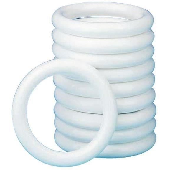 Lot de 10 anneaux - D: 70 mm - blanc