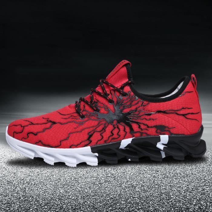Homme Femme De Course Baskets Fitness Gym Chaussures Sport Multisports  outdoor mixte adulte Rouge - Cdiscount Chaussures
