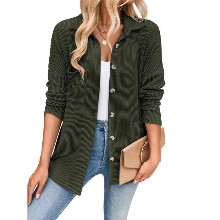 DJT Femmes Doux Extensible Tricoté Plaid Chemises Tunisia