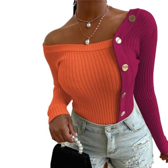 Pull store bouton epaule