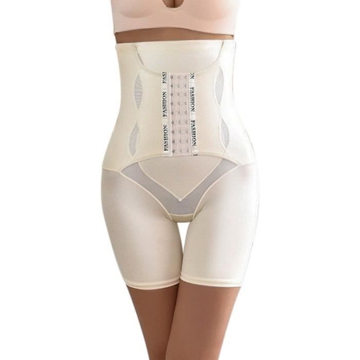 Gaine Combinaison Culotte De Controle Du Ventre Pour Femmes Vetement Moulant Taille Haute Gaine De Cuisse Mince Avec Beige D7469 Blanc Cdiscount Pret A Porter