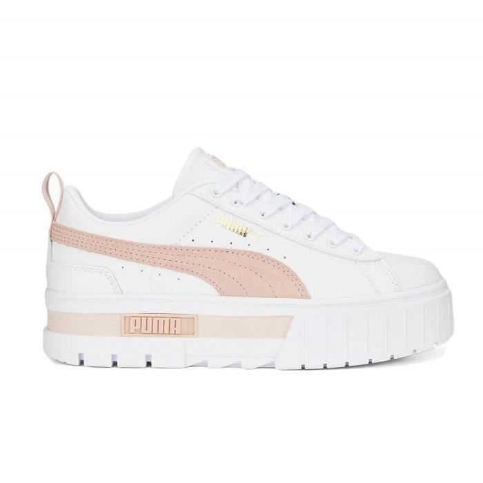 Puma Mayze Lth Chaussures pour Femme 381983-34 Blanc