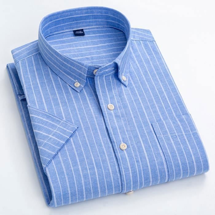 Chemise rayures manches courtes
